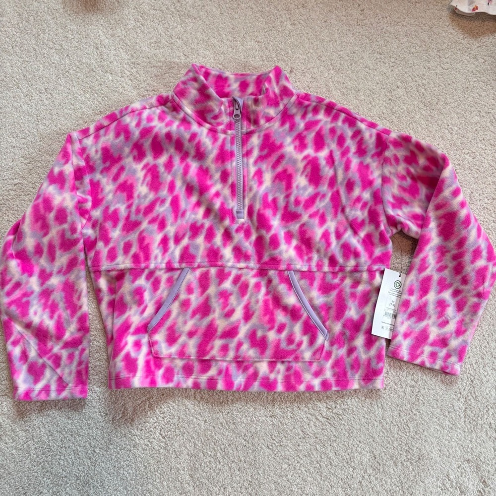 Athletic Works Fleece Pullover AW MICROFLEECE TOP Cheetah Girls NEW‎ M 7-8 Pink